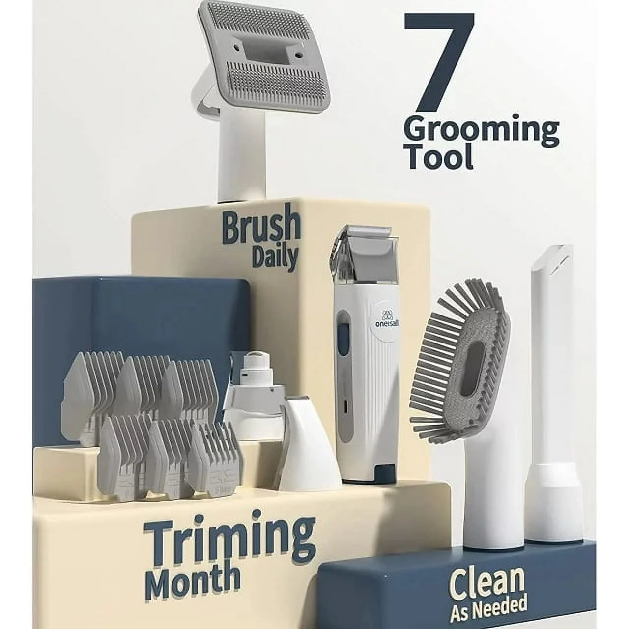 Ultimate 7-in-1 Dog Grooming Kit: Low Noise Vacuum with Professional Tools for Effortless Pet Care and Home Cleaning