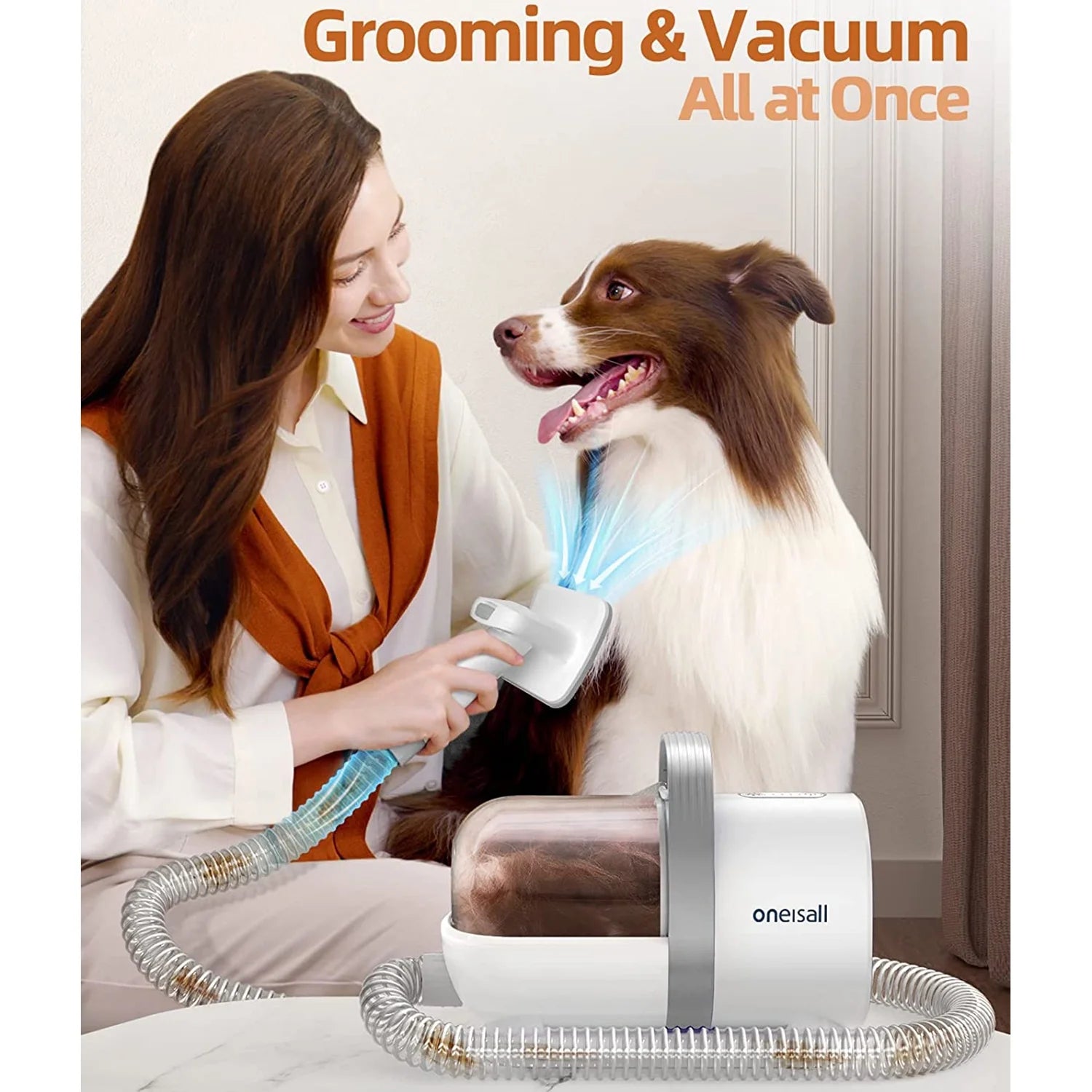 Ultimate 7-in-1 Dog Grooming Kit: Low Noise Vacuum with Professional Tools for Effortless Pet Care and Home Cleaning