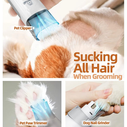 Ultimate 7-in-1 Dog Grooming Kit: Low Noise Vacuum with Professional Tools for Effortless Pet Care and Home Cleaning